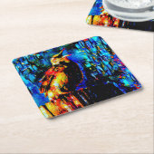 Der einsame Vogel 2 Rechteckiger Pappuntersetzer (angewinkelt)