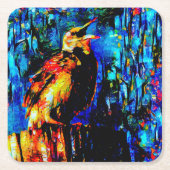 Der einsame Vogel 2 Rechteckiger Pappuntersetzer (Vorderseite)