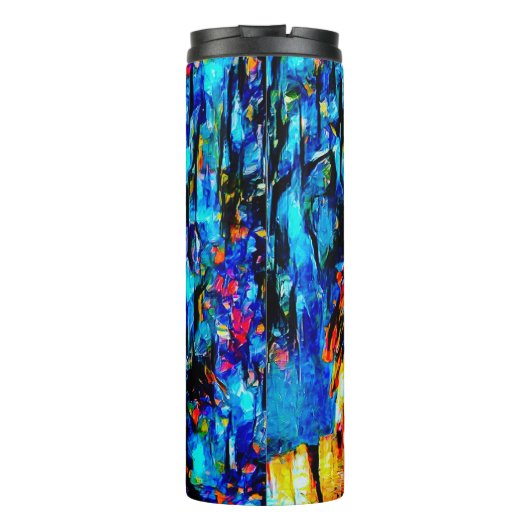 Der einsame Vogel 2 Thermosbecher (Rückseite)