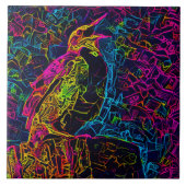 Der einsame Vogel 3 Fliese (Vorderseite)