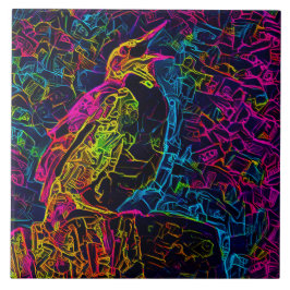 Der einsame Vogel 3 Fliese