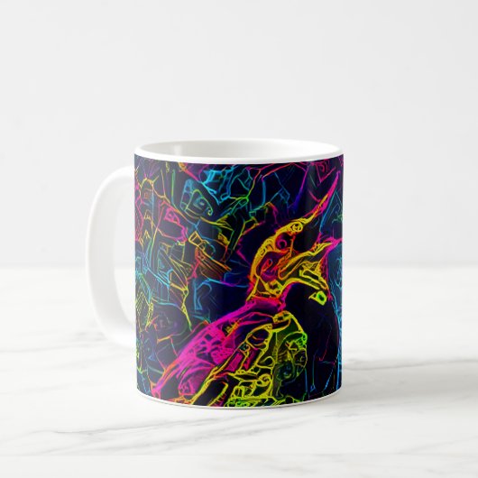 Der einsame Vogel 3 Kaffeetasse (Vorderseite Links)