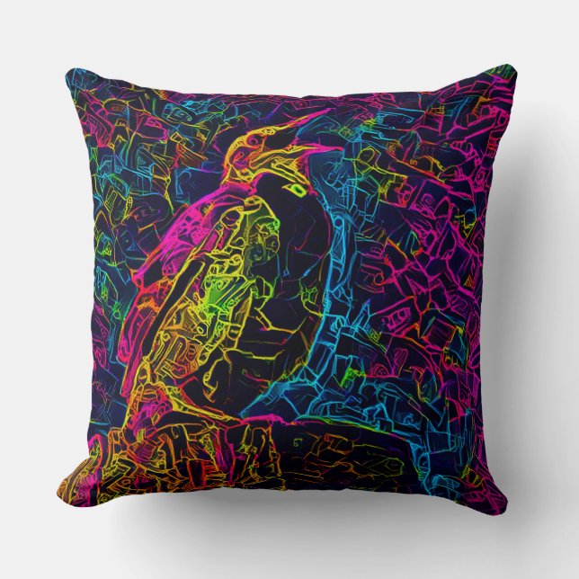 Der einsame Vogel 3 Kissen (Vorderseite)