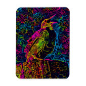 Der einsame Vogel 3 Magnet (Vertikal)