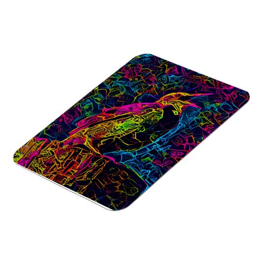 Der einsame Vogel 3 Magnet (Linke Seite)