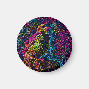 Der einsame Vogel 3 Magnet