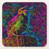 Der einsame Vogel 3 Rechteckiger Pappuntersetzer (Vorderseite)