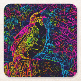 Der einsame Vogel 3 Rechteckiger Pappuntersetzer