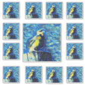 Der einsame Vogel im VanGogh-Stil  Aufkleber (Vorderseite)