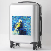 Der einsame Vogel im VanGogh-Stil Aufkleber (Koffer)