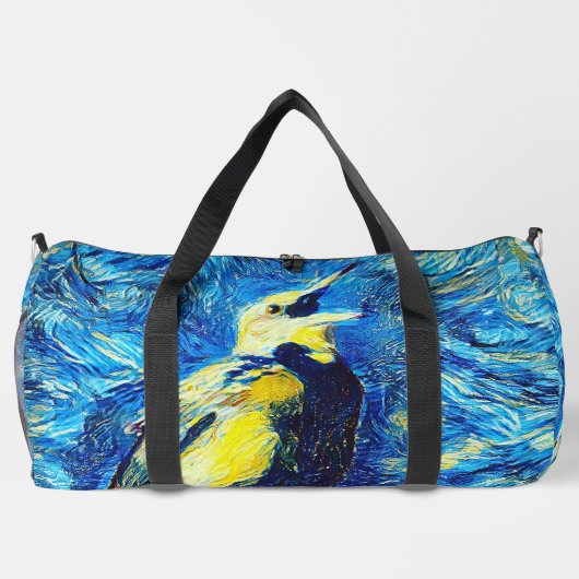 Der einsame Vogel-VanGogh-Stil Duffle Bag (Rückseite)
