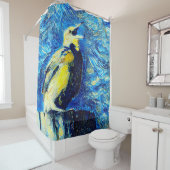 Der einsame Vogel-VanGogh-Stil Duschvorhang (Beispiel)