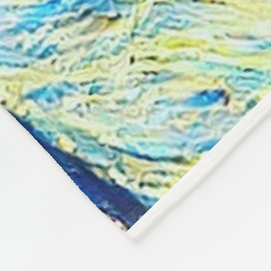 Der einsame Vogel-VanGogh-Stil Fleecedecke (Ecke)
