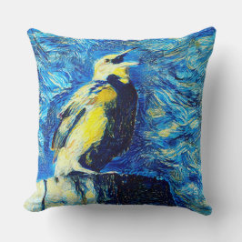 Der einsame Vogel-VanGogh-Stil Kissen