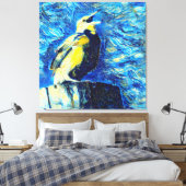 Der einsame Vogel-VanGogh-Stil Leinwanddruck (Insitu (Schlafzimmer))