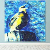 Der einsame Vogel-VanGogh-Stil Leinwanddruck (Insitu (Holzboden))