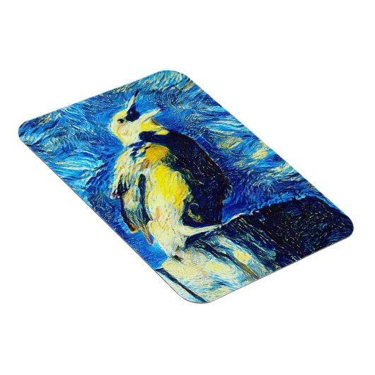 Der einsame Vogel-VanGogh-Stil Magnet (Rechte Seite)