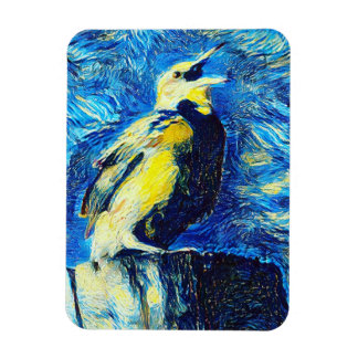 Der einsame Vogel-VanGogh-Stil Magnet