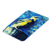 Der einsame Vogel-VanGogh-Stil Magnet (Linke Seite)