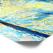 Der einsame Vogel-VanGogh-Stil Poster (Ecke)