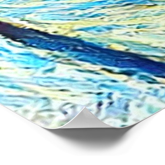 Der einsame Vogel-VanGogh-Stil Poster (Ecke)