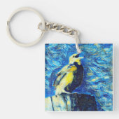 Der einsame Vogel-VanGogh-Stil Schlüsselanhänger (Vorderseite)