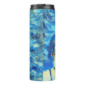 Der einsame Vogel-VanGogh-Stil Thermosbecher (Rückseite)