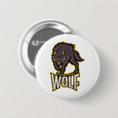 Der einsame Wolf Button (Vorne & Hinten)