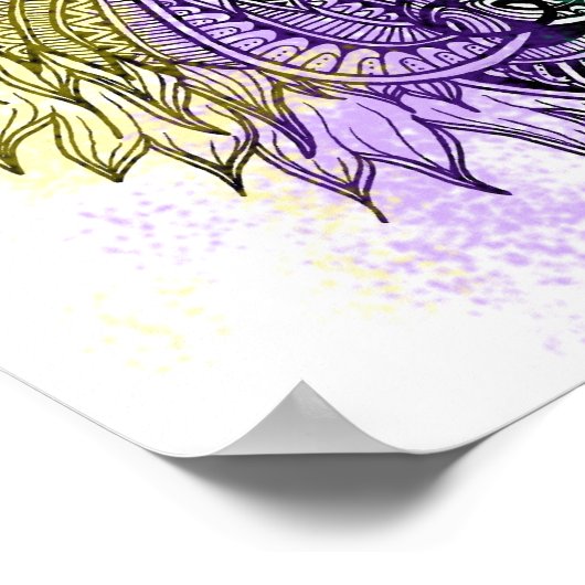 Der einsame Wolf Poster (Ecke)