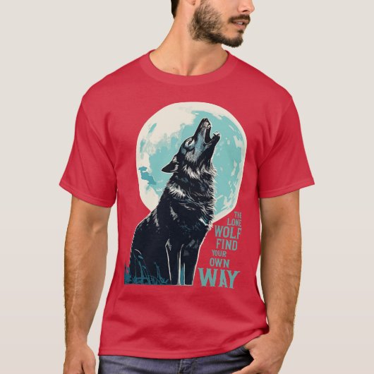 Der einsame Wolf T-Shirt (Vorderseite)