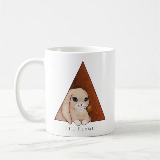 "Der Einsiedler"-Hase Kaffeetasse (Links)
