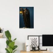 Der Einsiedler mit Laterne Poster (Heimbüro)