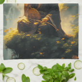 Der Einsiedler Shan Shui Geschirrtuch (Gefaltet)