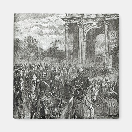 Der Eintrag von Napoleon III. und Victor Emmanuel Magnet (Vorne)