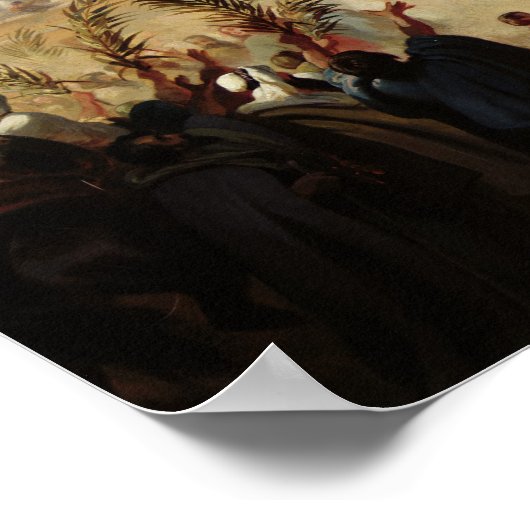 Der Eintritt Christi in Jerusalem Poster (Ecke)