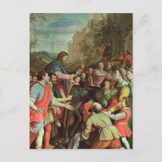 Der Eintritt Christi in Jerusalem Postkarte (Vorderseite)