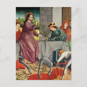 Der Eintritt Christi in Jerusalem Postkarte