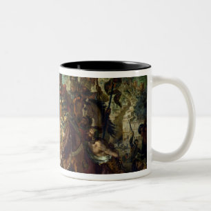 Der Eintritt der Kreuzfahrer in Konstantinopel Zweifarbige Tasse
