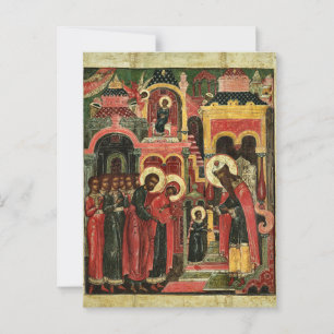 Der Eintritt der Mutter Gottes in den Tempel Postkarte