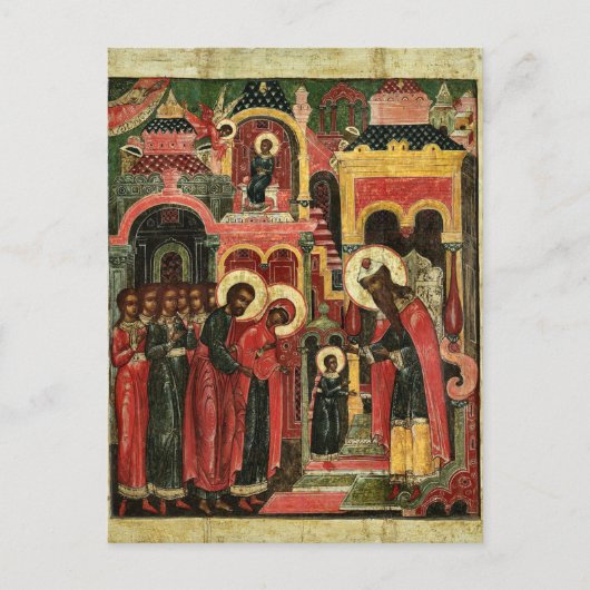 Der Eintritt der Mutter Gottes in den Tempel Postkarte (Vorderseite)