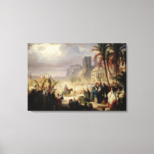 Der Eintritt von Christus in Jerusalem Leinwanddruck