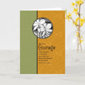 Der einzige Mut, der ist Karte (Gelbe Blume)