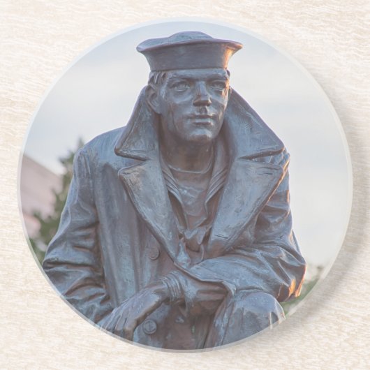 Der einzige Seemann Sandstein Untersetzer (Vorne)