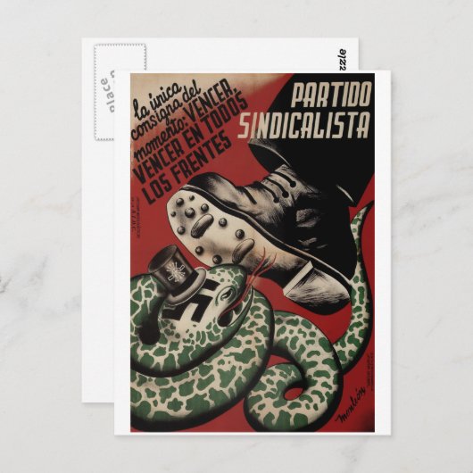 Der einzige Slogan des_Propaganda Poster Postkarte (Vorne/Hinten)