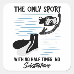 Der einzige Sport ohne Halbzeit - der Baden Quadratischer Aufkleber