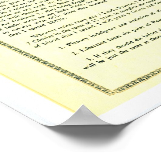 Der einzige wahre Buchstabe Jesu Christi Poster (Ecke)