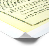 Der einzige wahre Buchstabe Jesu Christi Poster (Ecke)