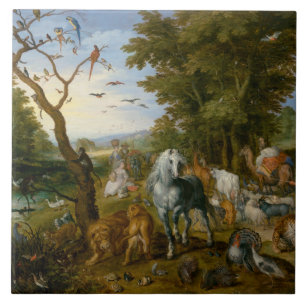 Der Einzug der Tiere in die Arche Noah (Brueghel) Fliese