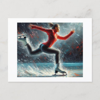 Der Eis-Skater Postkarte
