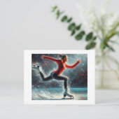 Der Eis-Skater Postkarte (Stehend Vorderseite)